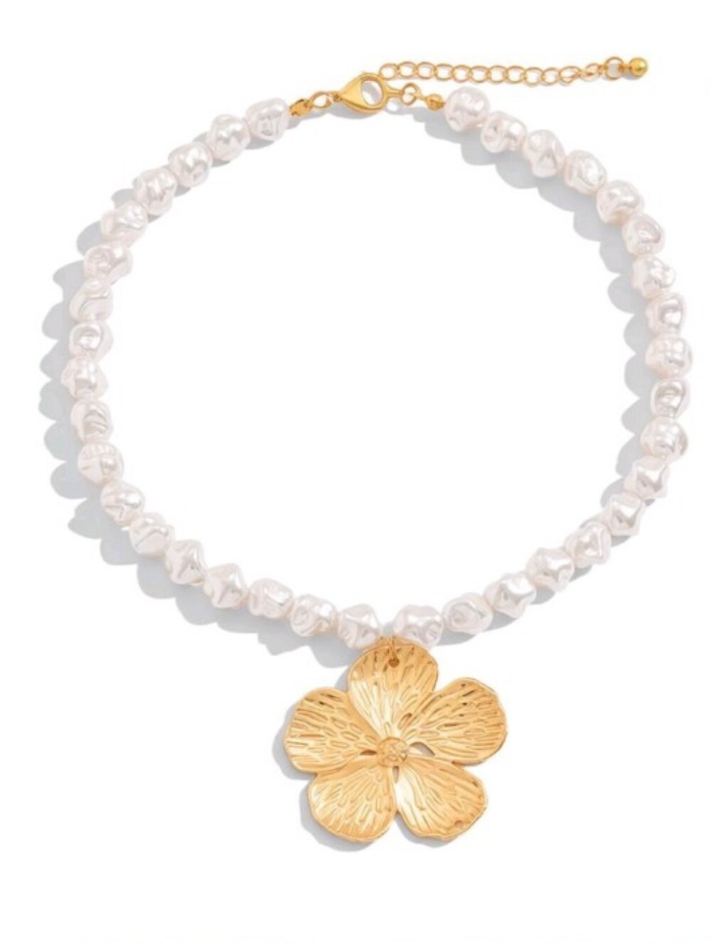 🧨Pearl Strand w/Flower Pendant